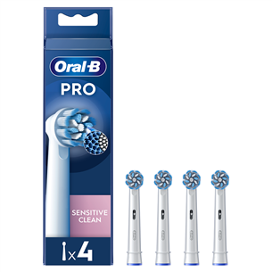Braun Oral-B Sensitive Clean PRO, 4 gab., balta - Uzgaļi elektriskajai zobu birstei EB60-4NEW