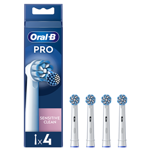 Braun Oral-B Sensitive Clean PRO, 4 gab., balta - Uzgaļi elektriskajai zobu birstei