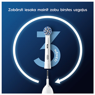 Braun Oral-B Sensitive Clean PRO, 4 gab., balta - Uzgaļi elektriskajai zobu birstei