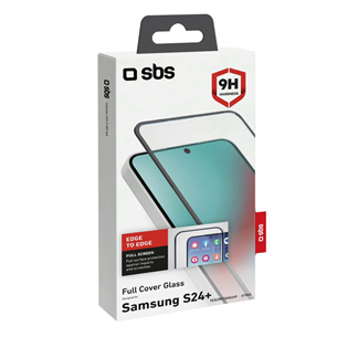 SBS Full Cover Glass Screen Protector, Samsung Galaxy S24+ - Ekrāna aizsargs viedtālrunim