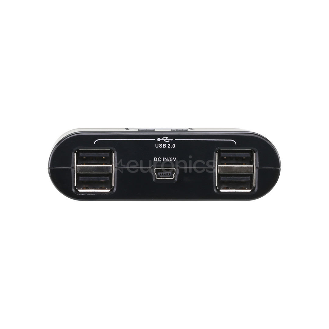 ATEN US224, 2 x 4 USB 2.0 Peripheral Sharing Switch - KWM Switch