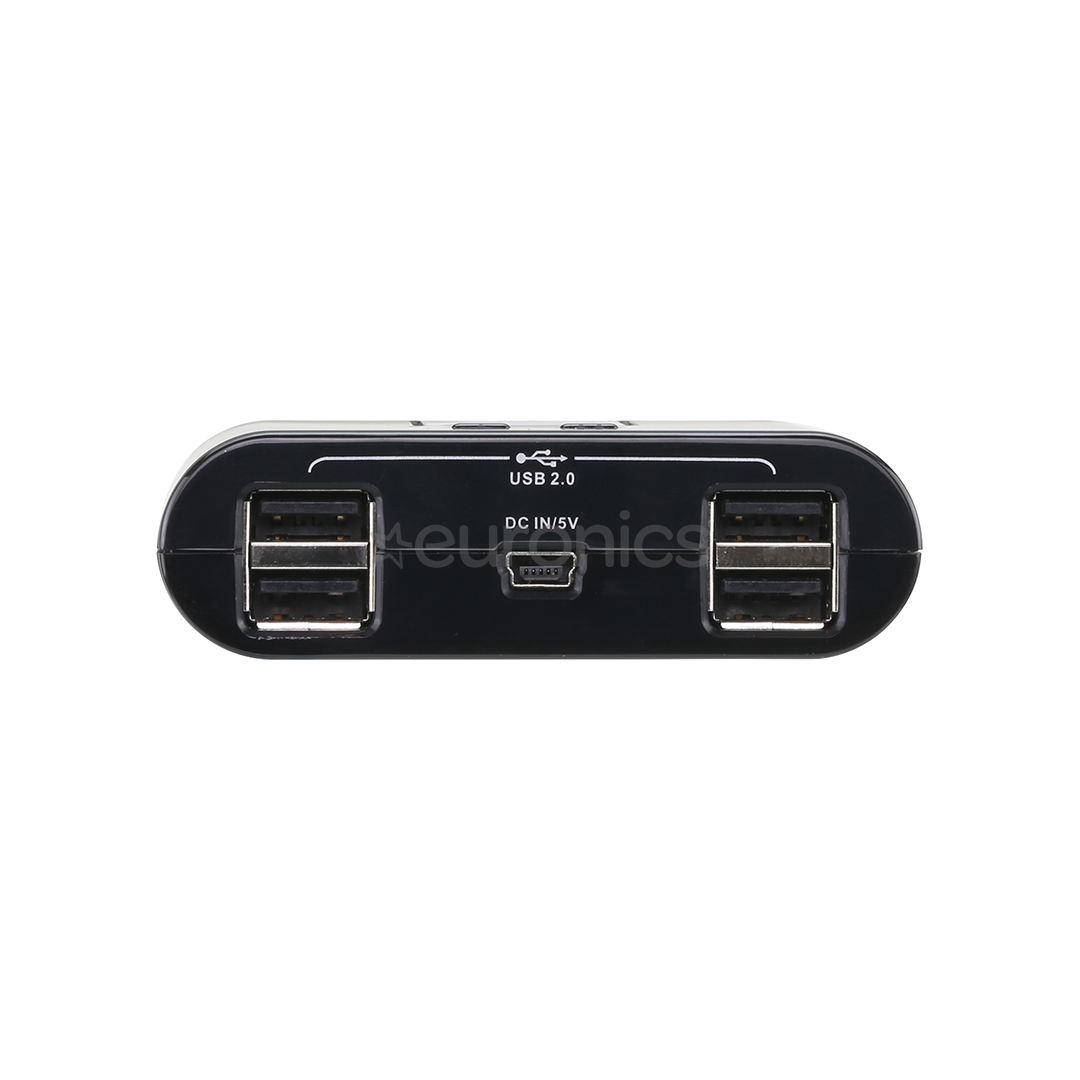 ATEN US224, 2 x 4 USB 2.0 Peripheral Sharing Switch - KVM pārslēgs