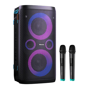 Hisense HP110 Plus Party Rocker One Plus, 2 mikrofoni, melna - Portatīvā mūzikas sistēma