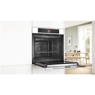 Bosch, Series 8, pyrolytic cleaning, 71 L, white - Built-in oven