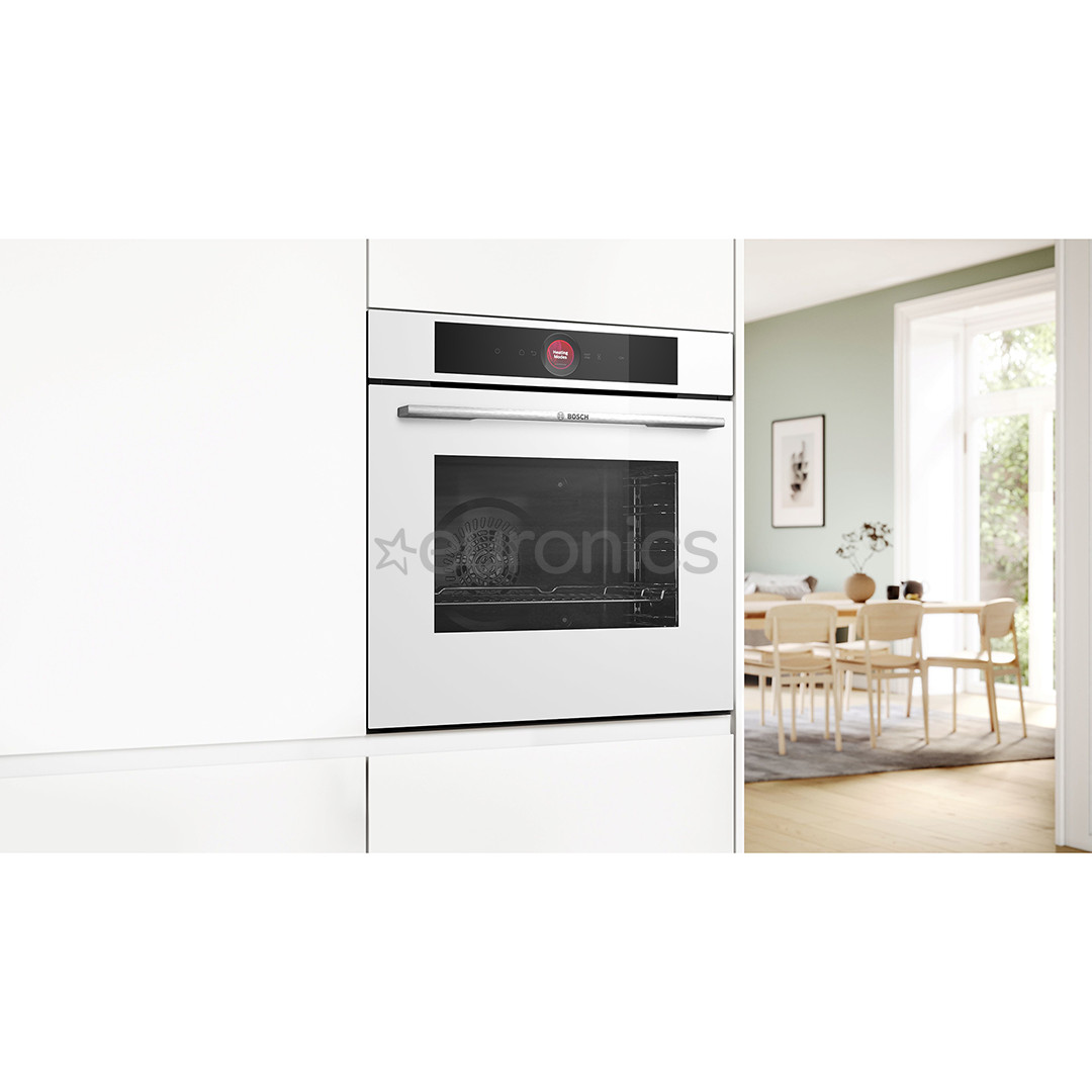Bosch, Series 8, pyrolytic cleaning, 71 L, white - Built-in oven