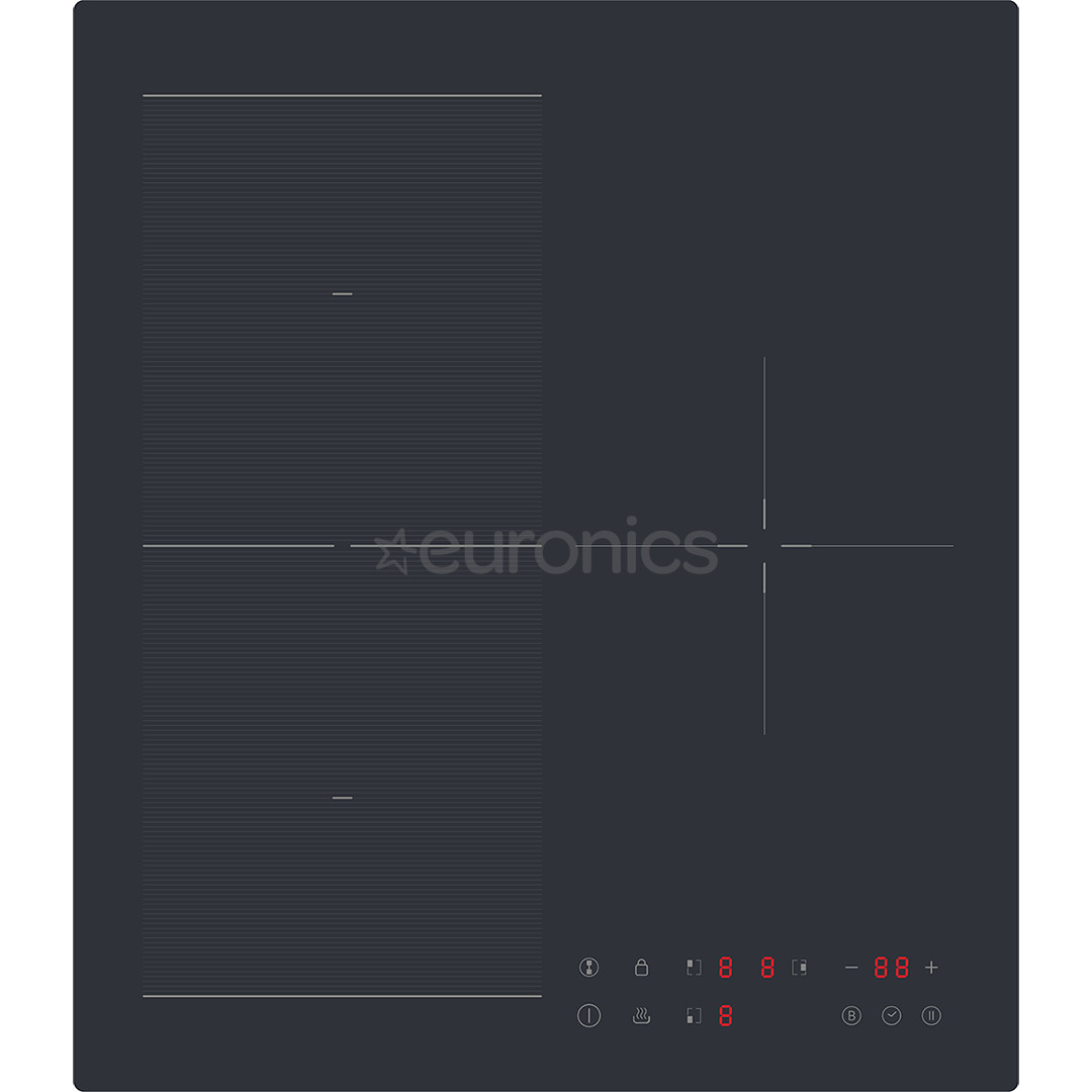 Schlosser, platums 45 cm, melna - Iebūvējama indukcijas plīts virsma