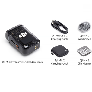 DJI Mic 2, black - Transmitter with Microphone