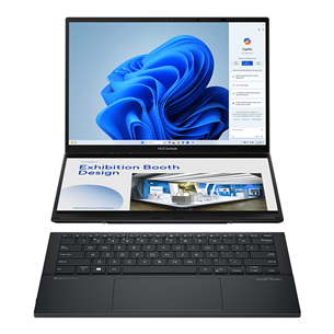 ASUS Zenbook DUO, 2x 14'', 3K, OLED, сенсорный, 120 Гц, Ultra 9, 32 ГБ, 1 ТБ, ENG, темно-серый - Ноутбук UX8406MA-PZ103W