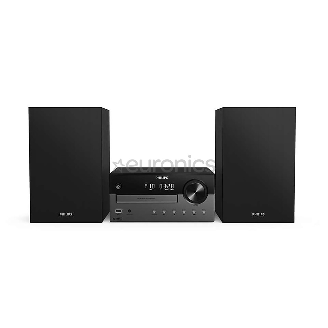 Philips TAM4505, 2.0, 60 W, Bluetooth, USB, CD, black - Music Center