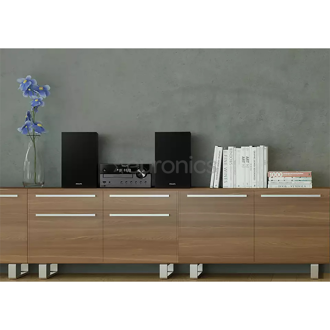 Philips TAM4505, 2.0, 60 W, Bluetooth, USB, CD, black - Music Center