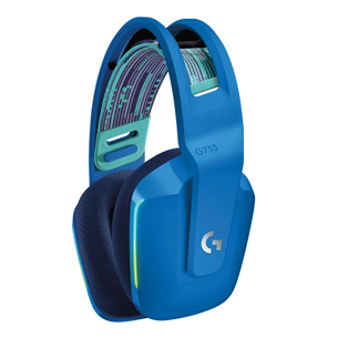 Logitech G733 LIGHTSPEED Wireless RGB, zila - Bezvadu austiņas ar mikrofonu