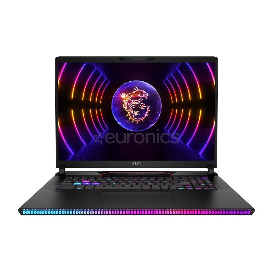 MSI Raider GE78 HX, 17'', QHD, 240 Hz, i9, 32 GB, 2 TB, RTX 4080, W11P, ENG, melna - Portatīvais dators