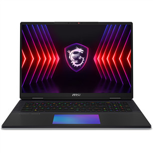 MSI Titan 18 HX A14V, 18'', UHD, 120 Hz, i9, 128 GB, 4 TB, RTX 4090, W11P, ENG, melna - Portatīvais dators