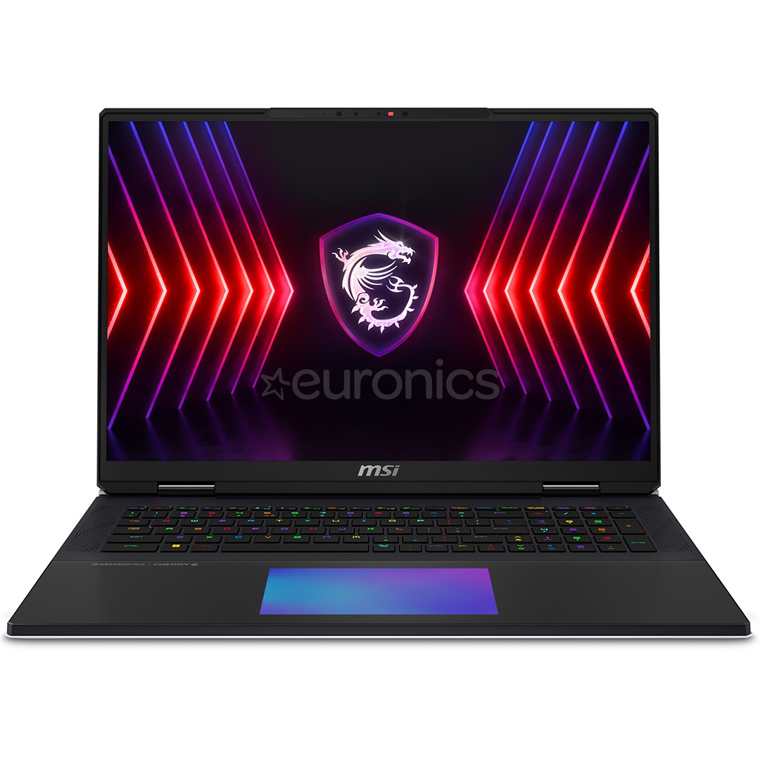 MSI Titan 18 HX A14V, 18'', UHD, 120 Hz, i9, 128 GB, 4 TB, RTX 4090, W11P, ENG, melna - Portatīvais dators