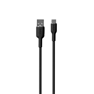 Puro Soft, USB-A / USB-C, 1.5 m, melna - Vads PUUSBCICONBLK