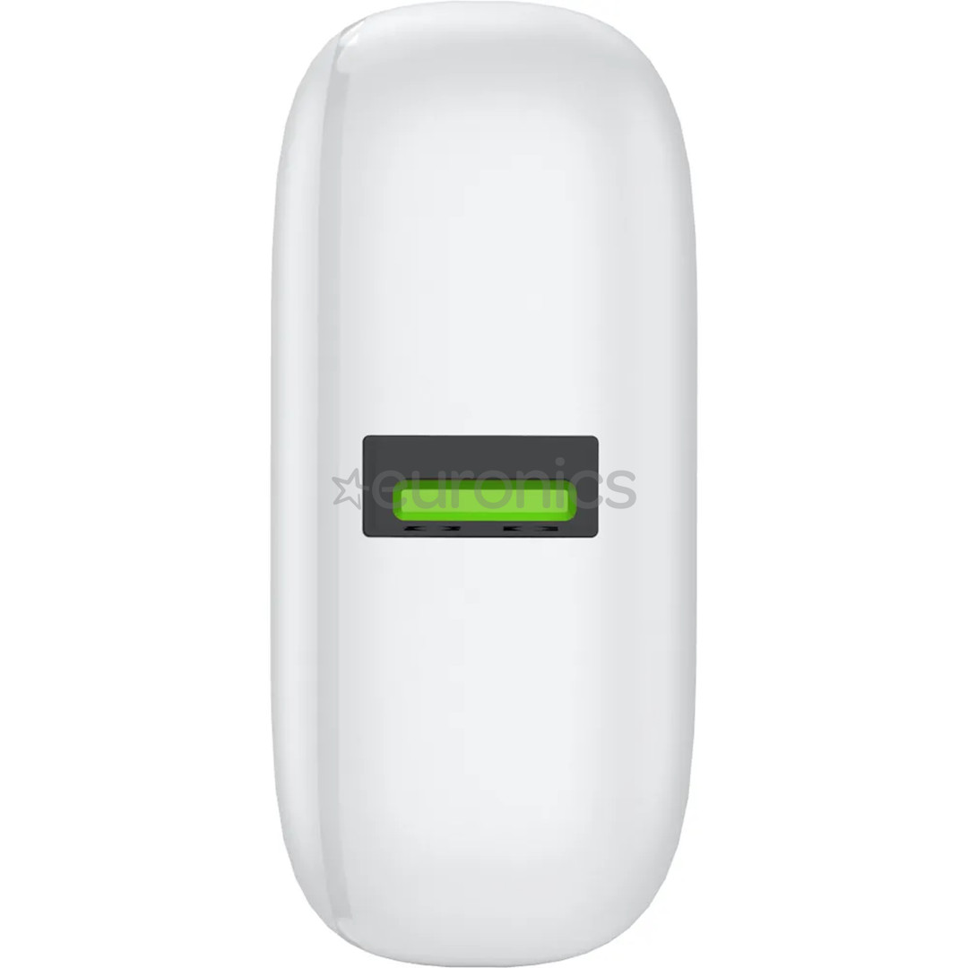 Puro Compact Mini, 10 000 mAh, USB-A, USB-C, balta - Portatīvais barošanas avots