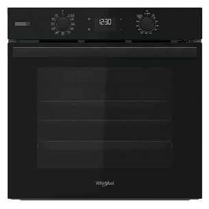 Whirlpool, 71 L, pyrolytic cleaning, black - Built-in oven OMSR58RU1SB