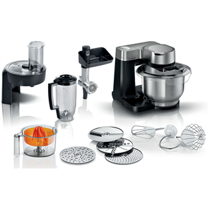 Bosch, Series 2, 3,8 L, black/silver - Kitchen machine