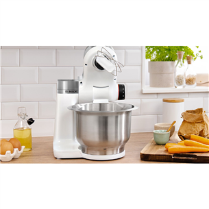 Bosch, Series 2, 3,8 L, white/silver - Kitchen machine