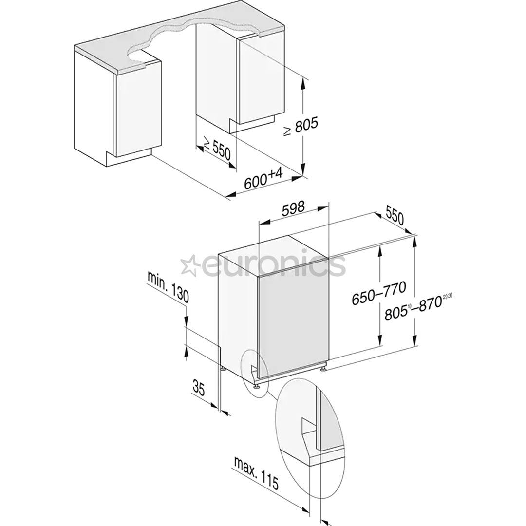 Miele, 14 place settings - Built-in Dishwasher