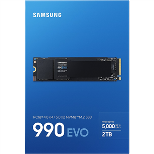 Samsung 990 EVO PCIe 4.0 x4 / 5.0 x2 NVMe M.2, 2 TB - SSD cietais disks
