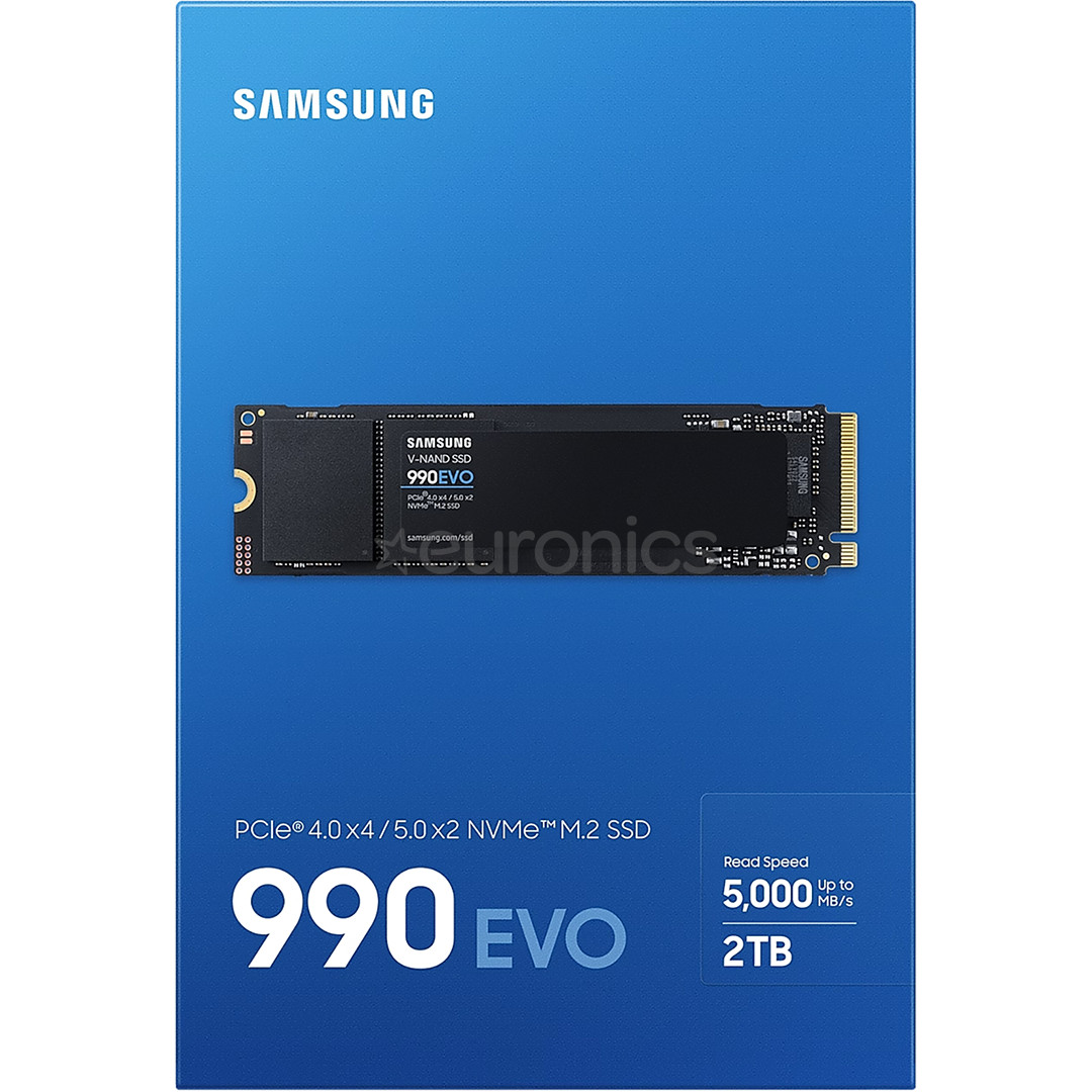 Samsung 990 EVO PCIe 4.0 x4 / 5.0 x2 NVMe M.2, 2 ТБ - SSD