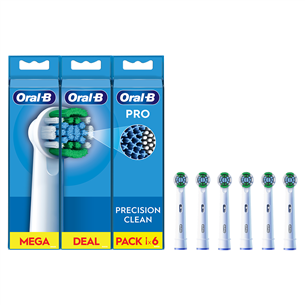 Braun Oral-B Precision Clean Pro, 6 pcs, white - Spare brushes