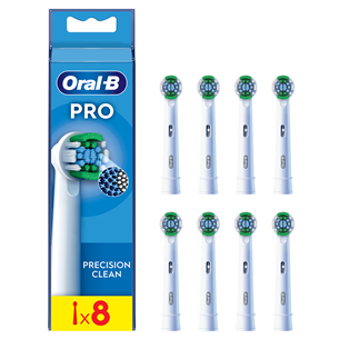 Braun Oral-B Precision Clean Pro, 8 gab., balta - Uzgaļi elektriskajai zobu birstei EB20-8/NEW