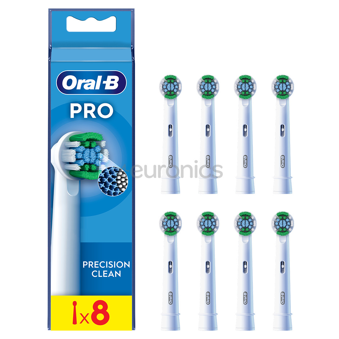 Braun Oral-B Precision Clean Pro, 8 gab., balta - Uzgaļi elektriskajai zobu birstei
