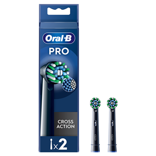 Braun Oral-B Cross Action Pro, 2 gab., melna - Uzgaļi elektriskajai zobu birstei