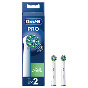Braun Oral-B Cross Action Pro, 2 gab., balta - Uzgaļi elektriskajai zobu birstei EB50-2W/NEW