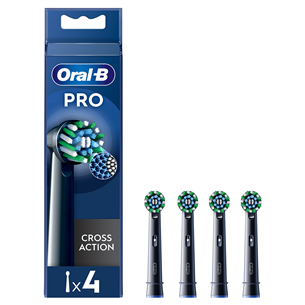 Braun Oral-B Cross Action Pro, 4 gab., melna - Uzgaļi elektriskajai zobu birstei