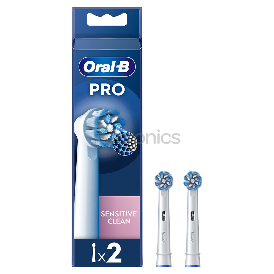 Braun Oral-B Sensitive Clean Pro, 2 gab., balta - Uzgaļi elektriskajai zobu birstei