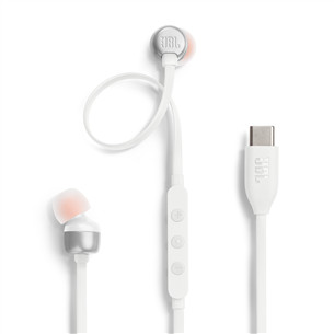JBL Tune 310C USB-C, balta - Austiņas JBLT310CWHT