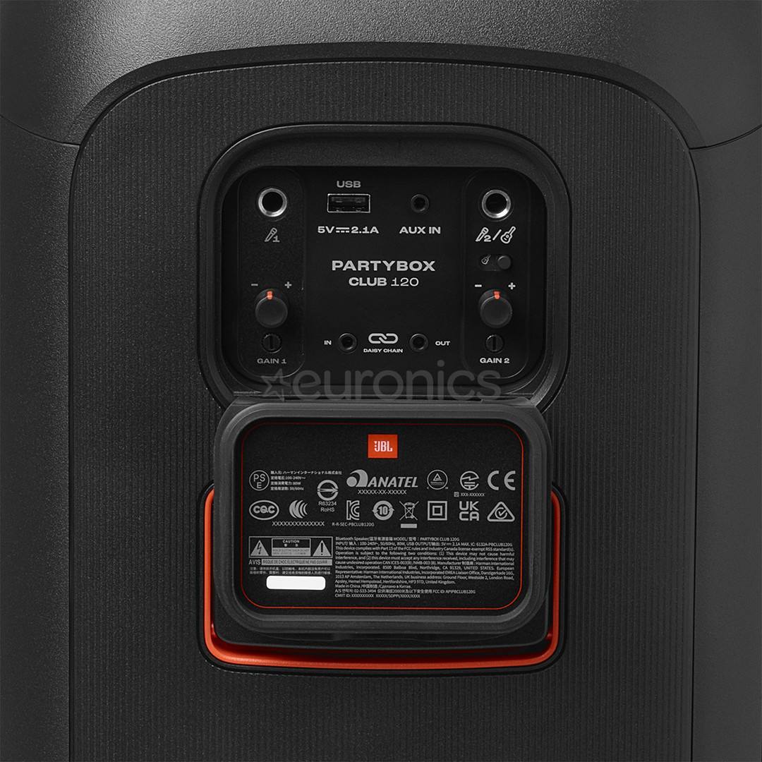 JBL Partybox Club 120, melna - Portatīvā mūzikas sistēma