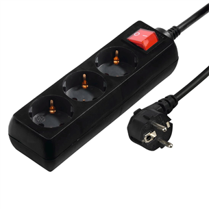 Hama Power Strip, 3 розетки, 3 м, черный - Удлинитель