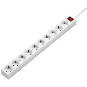 Hama Power Strip, 10 ligzdas, 3 m, balta - Pagarinātājs