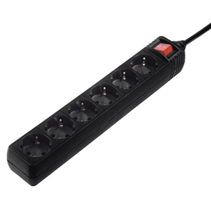 Hama Power Strip, 6 ligzdas, 5 m, melna - Pagarinātājs 00137266