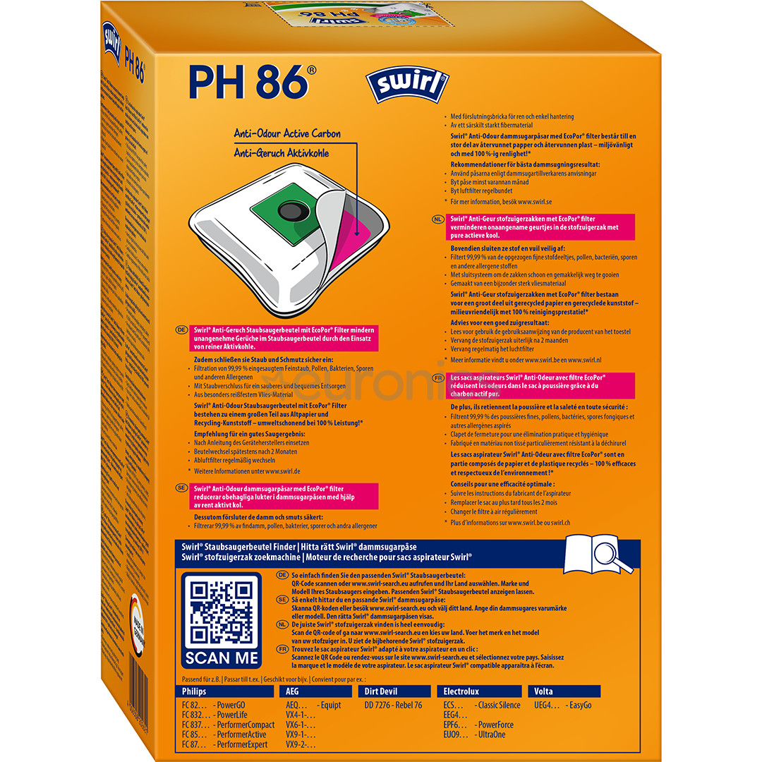 Swirl S-bag, 4 gab. - Putekļu sūcēja maisiņi