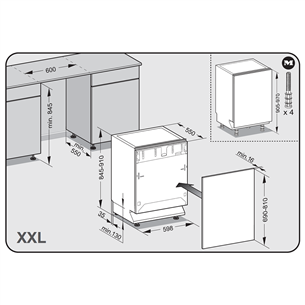 Miele G 7985 SCVi XXL AutoDos K2O, 14 place settings - Built-in dishwasher