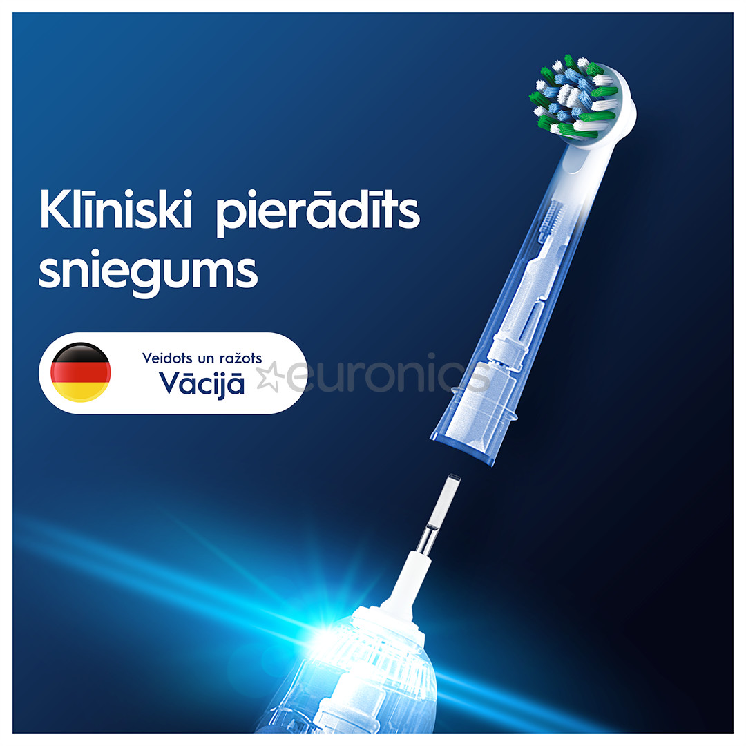 Braun Oral-B Cross Action Pro, 2 gab., balta - Uzgaļi elektriskajai zobu birstei