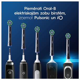 Braun Oral-B Cross Action Pro, 4 gab., melna - Uzgaļi elektriskajai zobu birstei