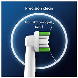 Braun Oral-B Precision Clean Pro, 8 gab., balta - Uzgaļi elektriskajai zobu birstei