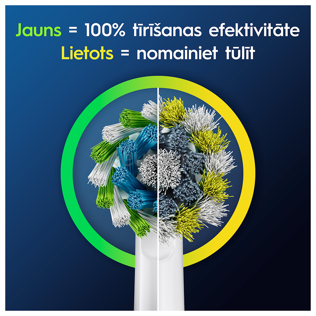 Braun Oral-B Cross Action Pro, 6 gab., balta - Uzgaļi elektriskajai zobu birstei