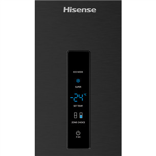 Hisense, NoFrost, 495 L, augstums 200 cm, melna - Ledusskapis