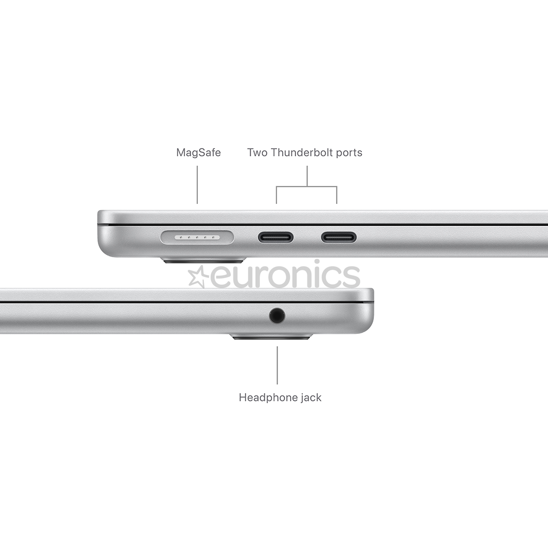 Apple MacBook Air 13'' (2024), M3 8C/8C, 8 GB, 256 GB, SWE, sudraba - Portatīvais dators