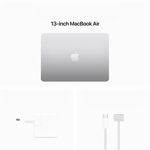 Apple MacBook Air 13'' (2024), M3 8C/8C, 8 GB, 256 GB, SWE, silver - Notebook
