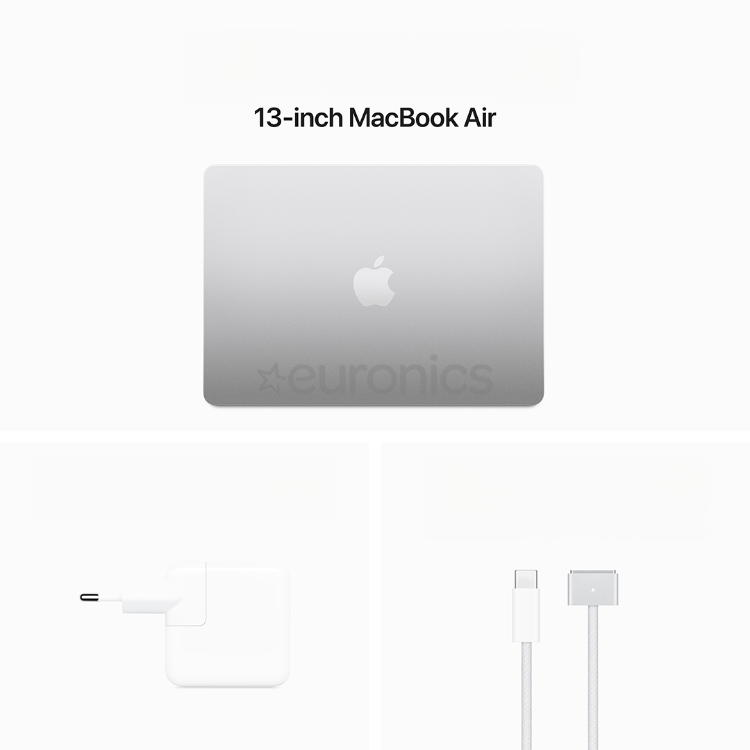 Apple MacBook Air 13'' (2024), M3 8C/8C, 8 GB, 256 GB, SWE, sudraba - Portatīvais dators