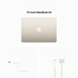 Apple MacBook Air 13'' (2024), M3 8C/8C, 8 GB, 256 GB, ENG, zelta - Portatīvais dators