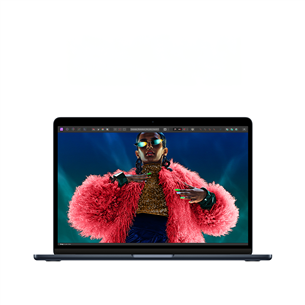 Apple MacBook Air 13'' (2024), M3 8C/10C, 8 ГБ, 512 ГБ, SWE, черный - Ноутбук